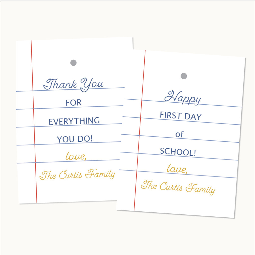 Teacher Gift Tags | Personalized