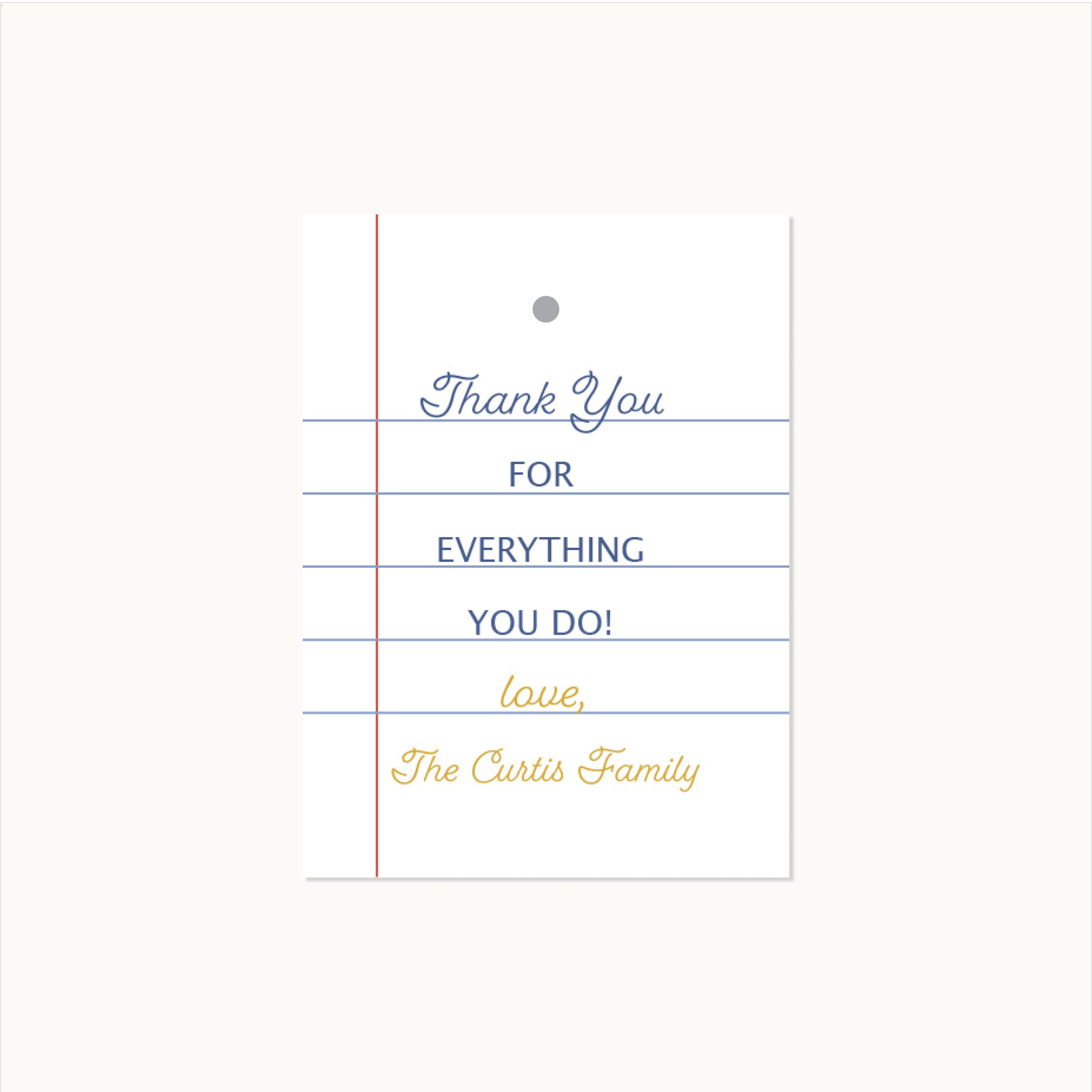 Teacher Gift Tags | Personalized