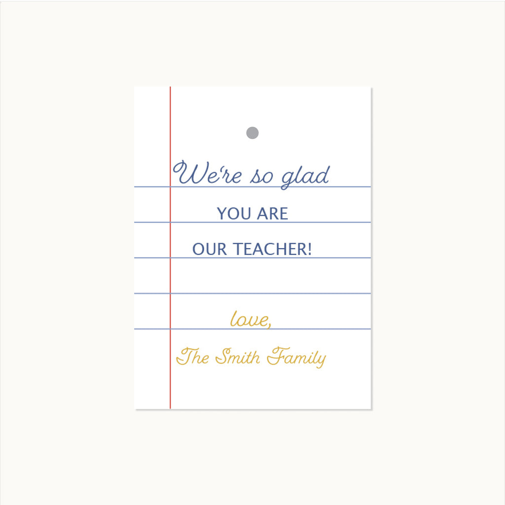 Teacher Gift Tags | Personalized