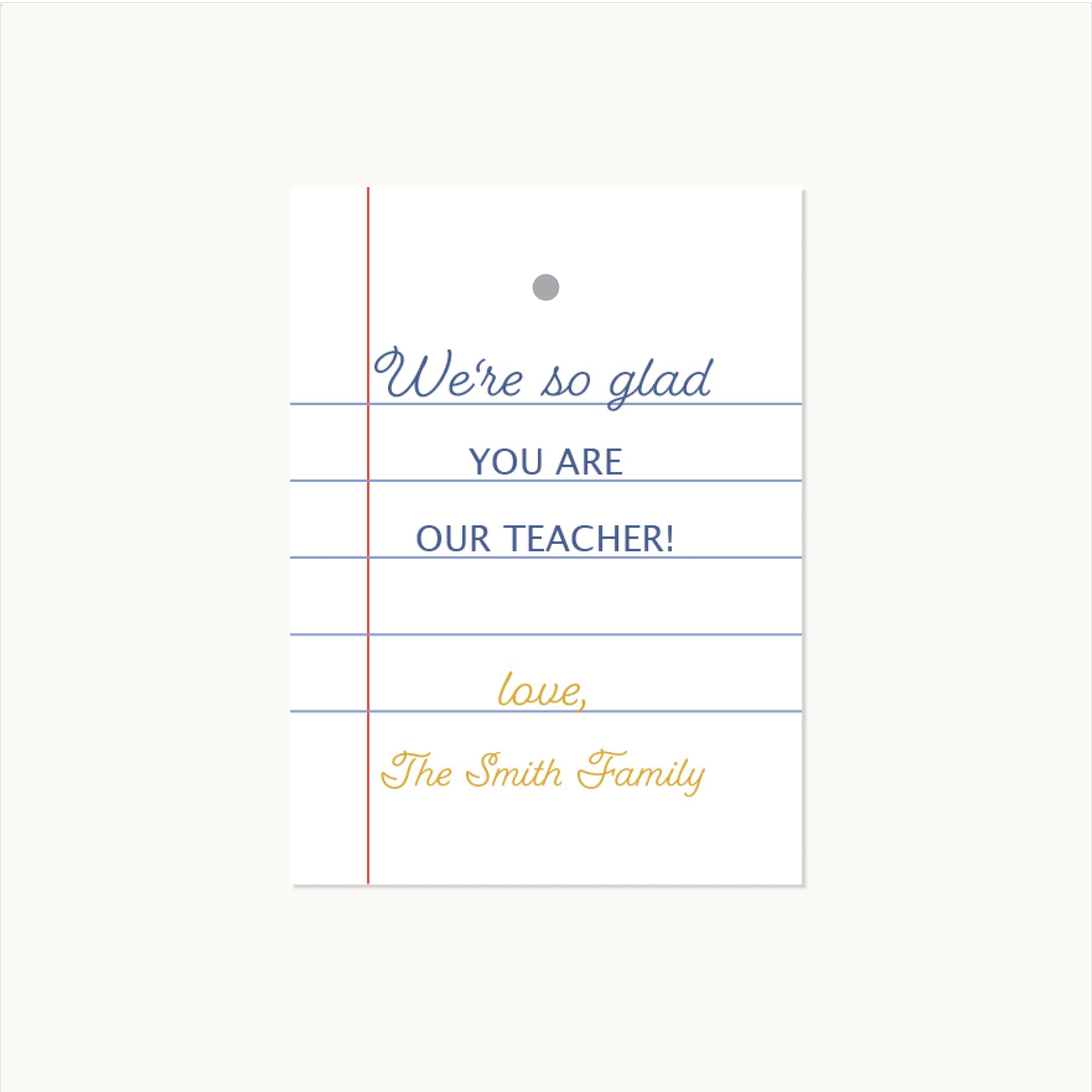 Teacher Gift Tags | Personalized