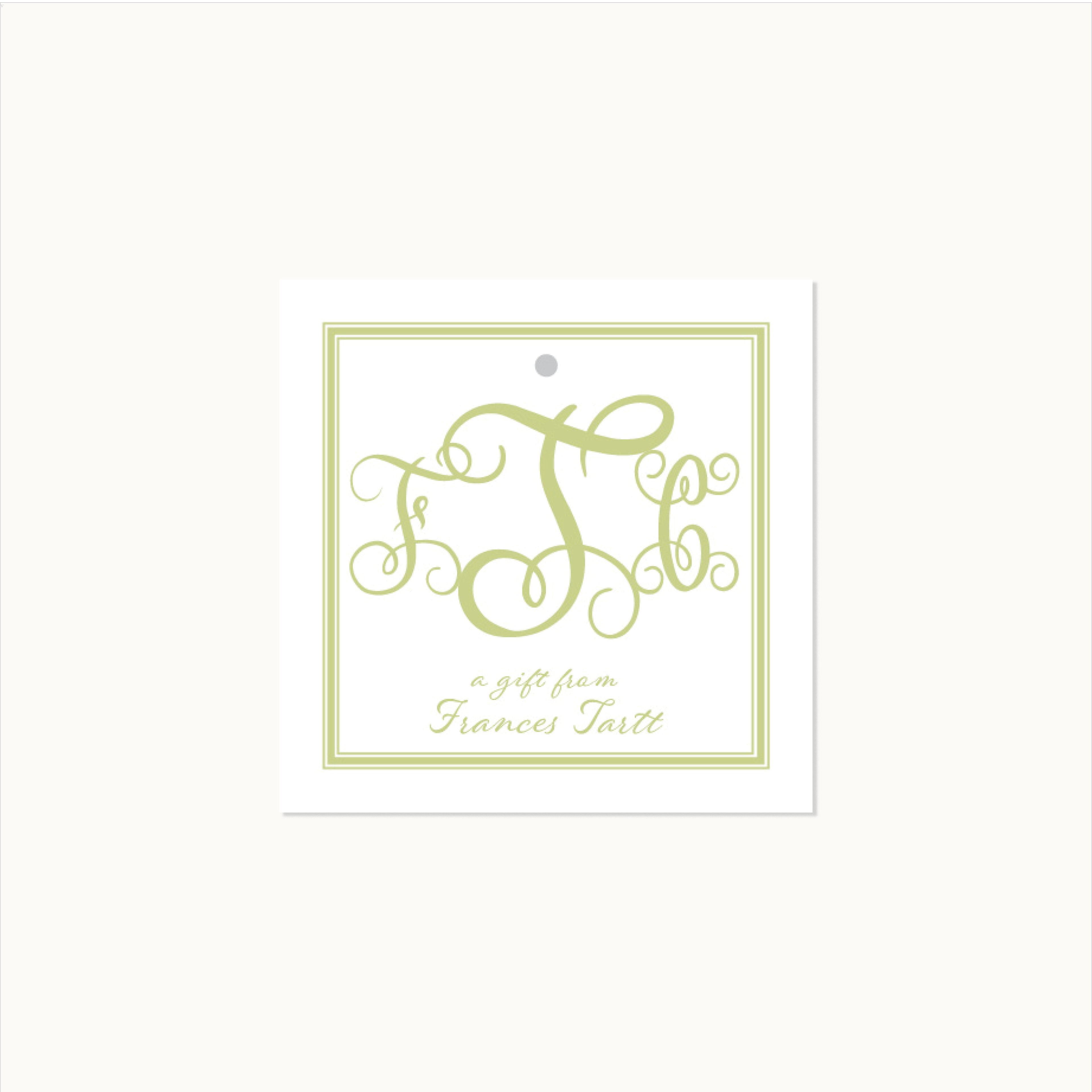 The Hawthorne Monogram Calling Card