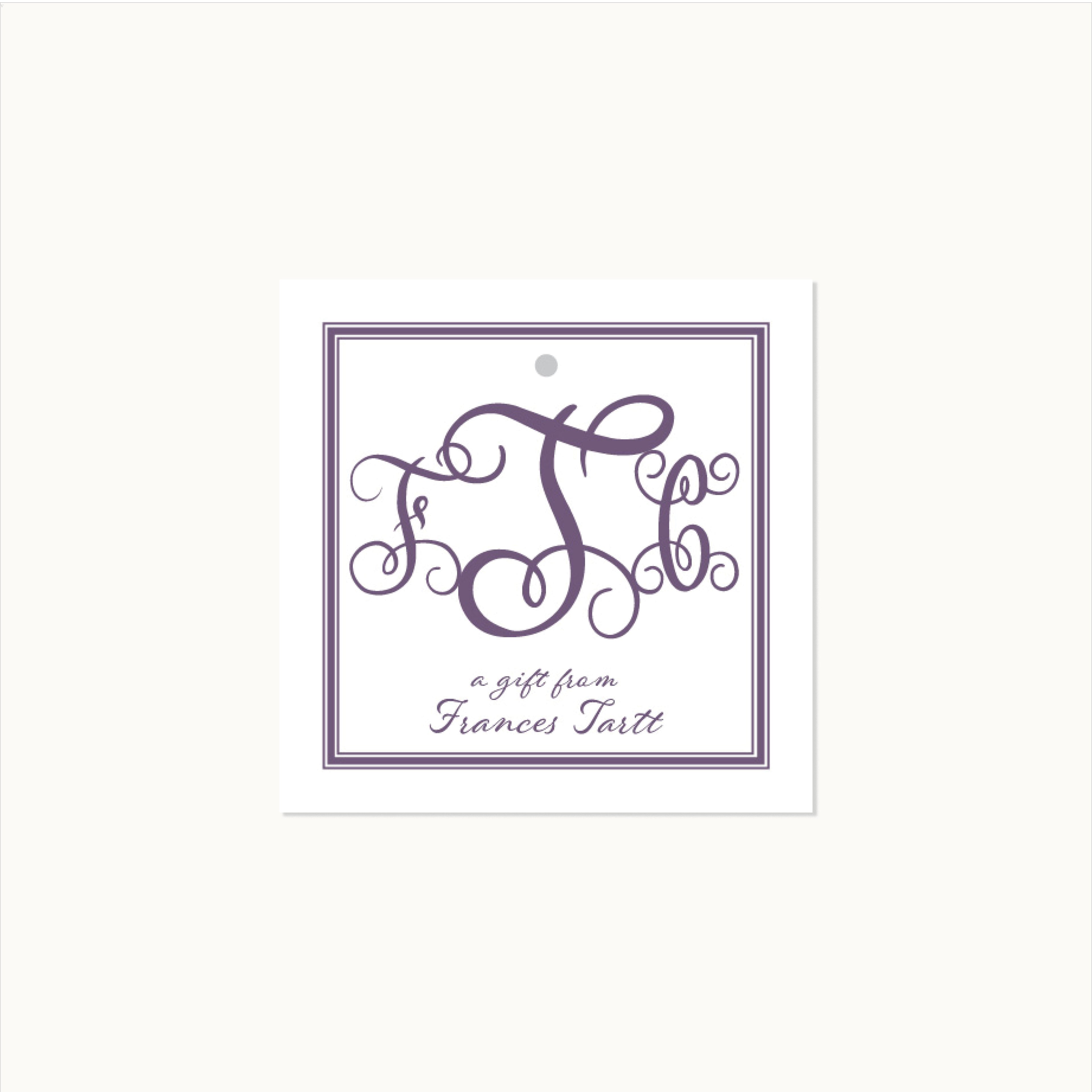The Hawthorne Monogram Calling Card