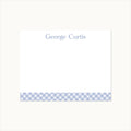 Boys Blue Gingham Stationery