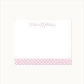 Girls Pink Gingham Stationery