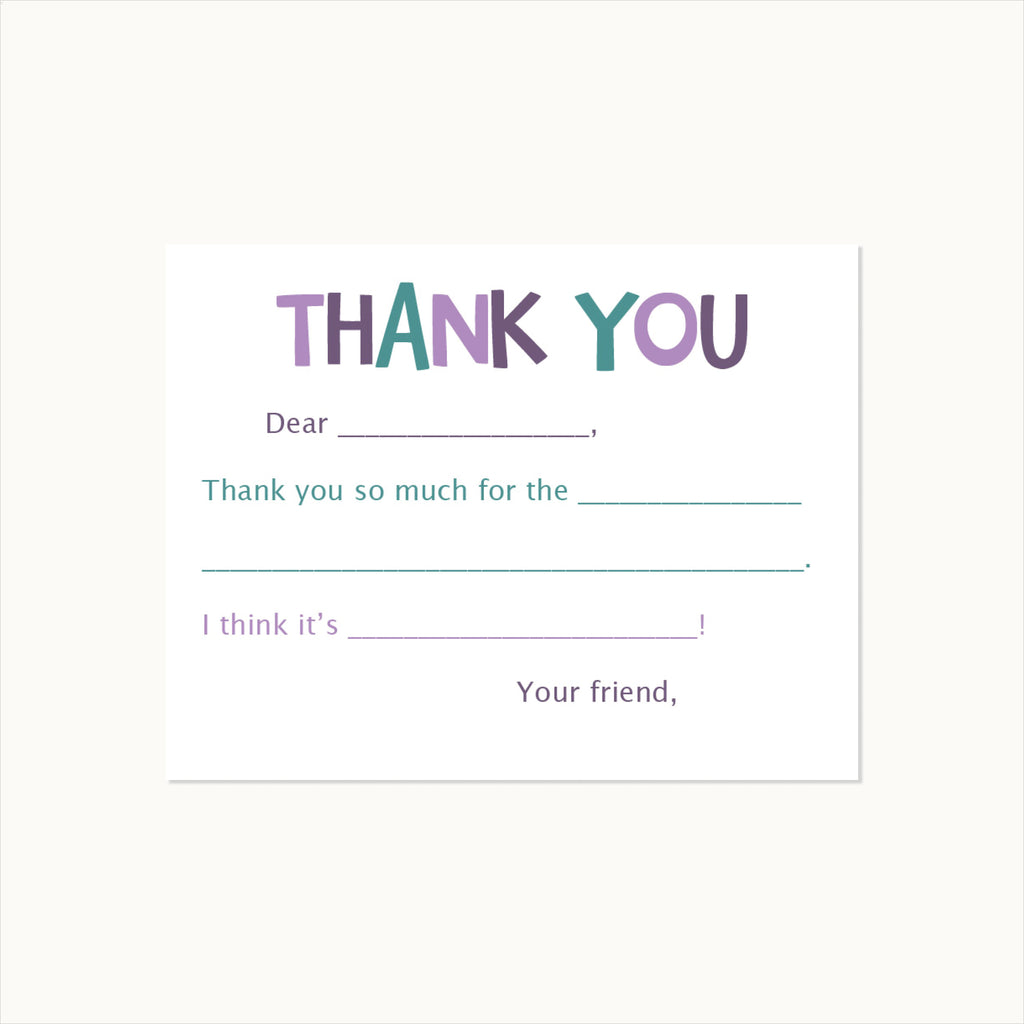Thank You Fill-in-the-Blank Cards