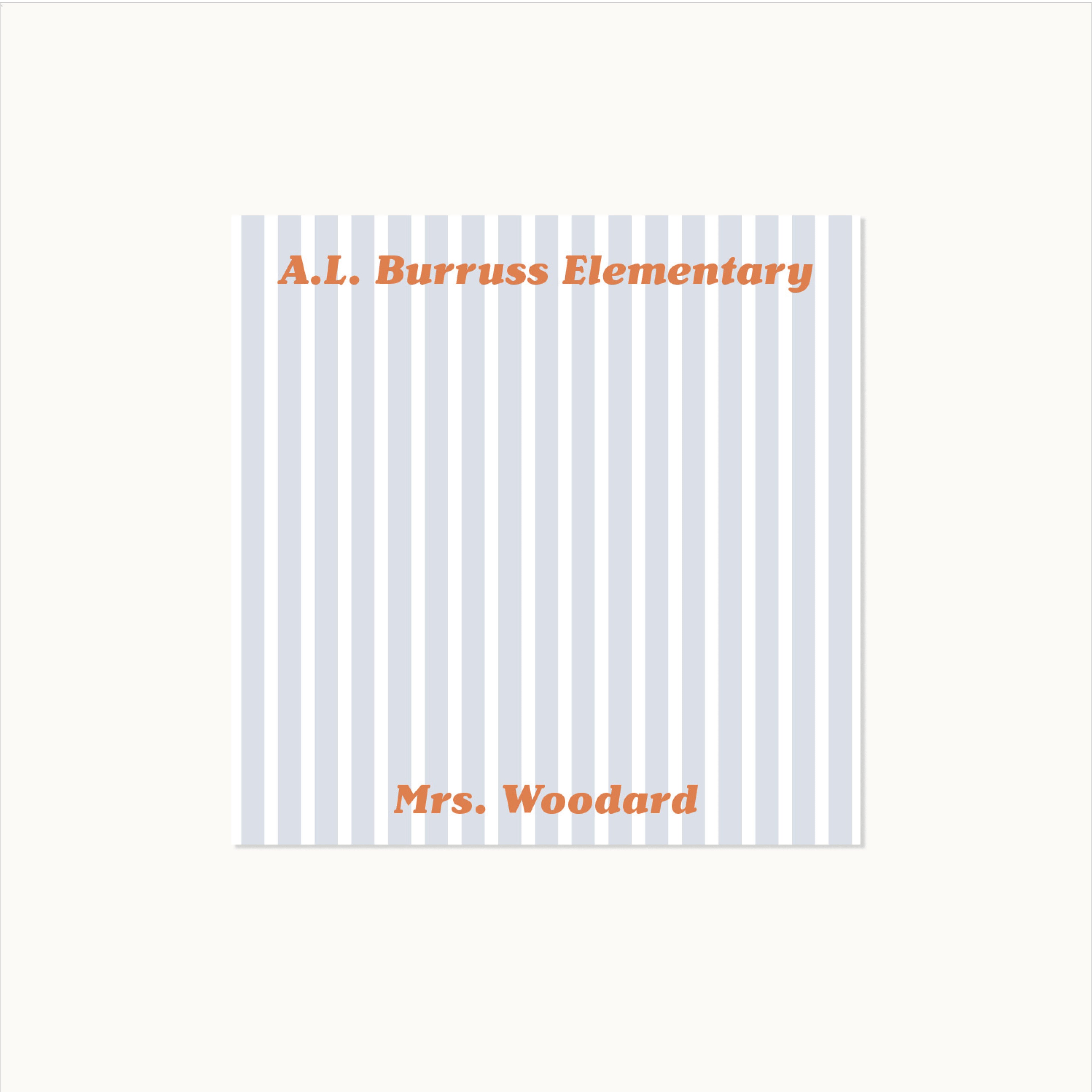 Stripe School Notepad