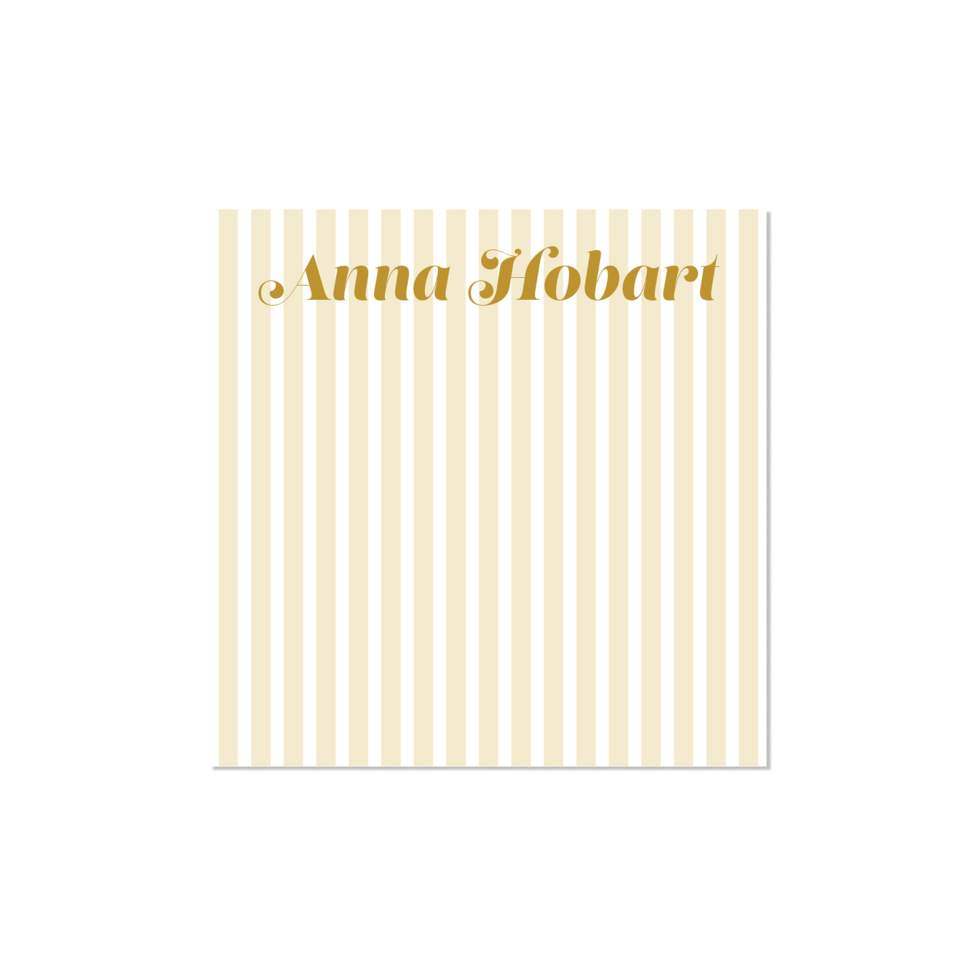 Personalized Stripe Notepad