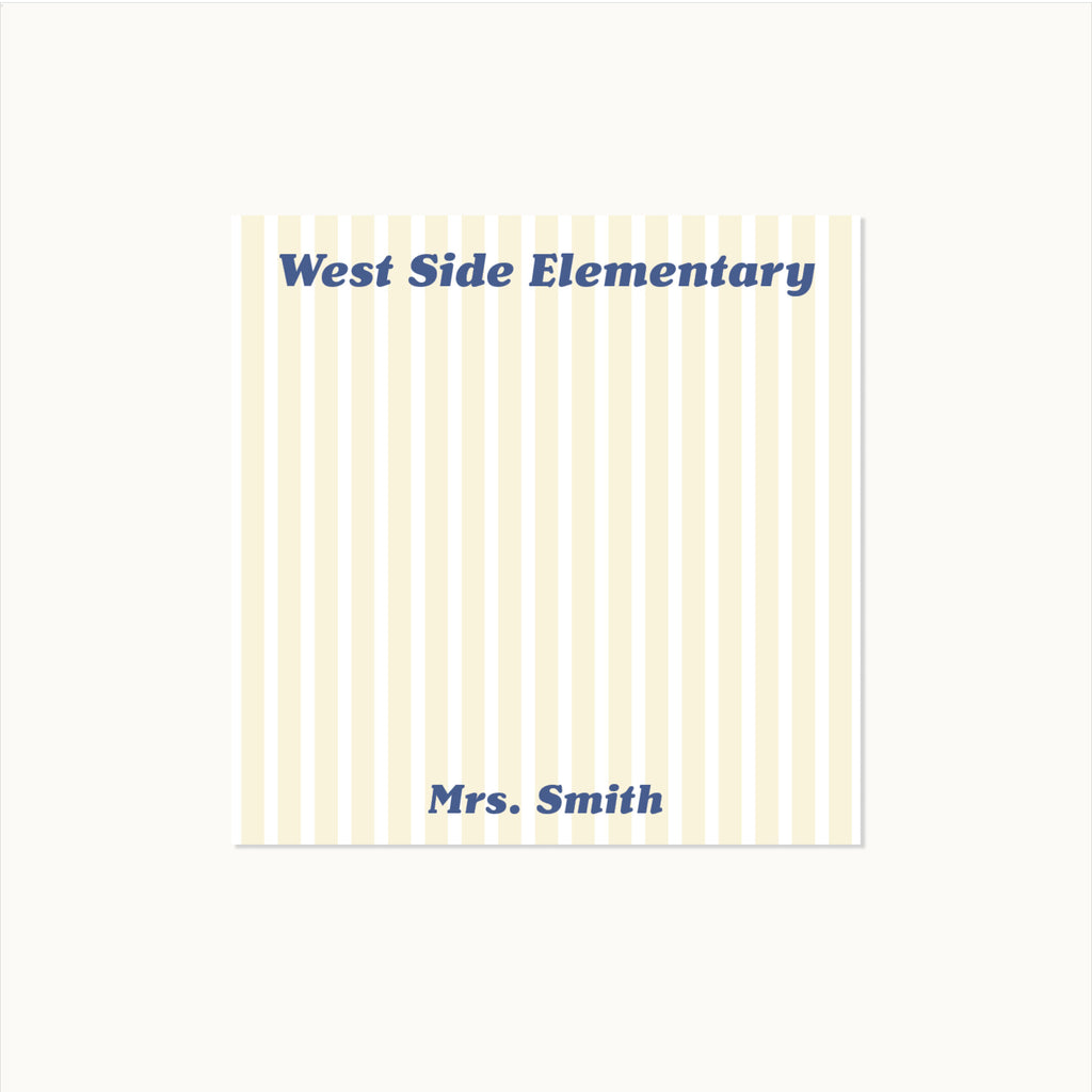 Stripe School Notepad