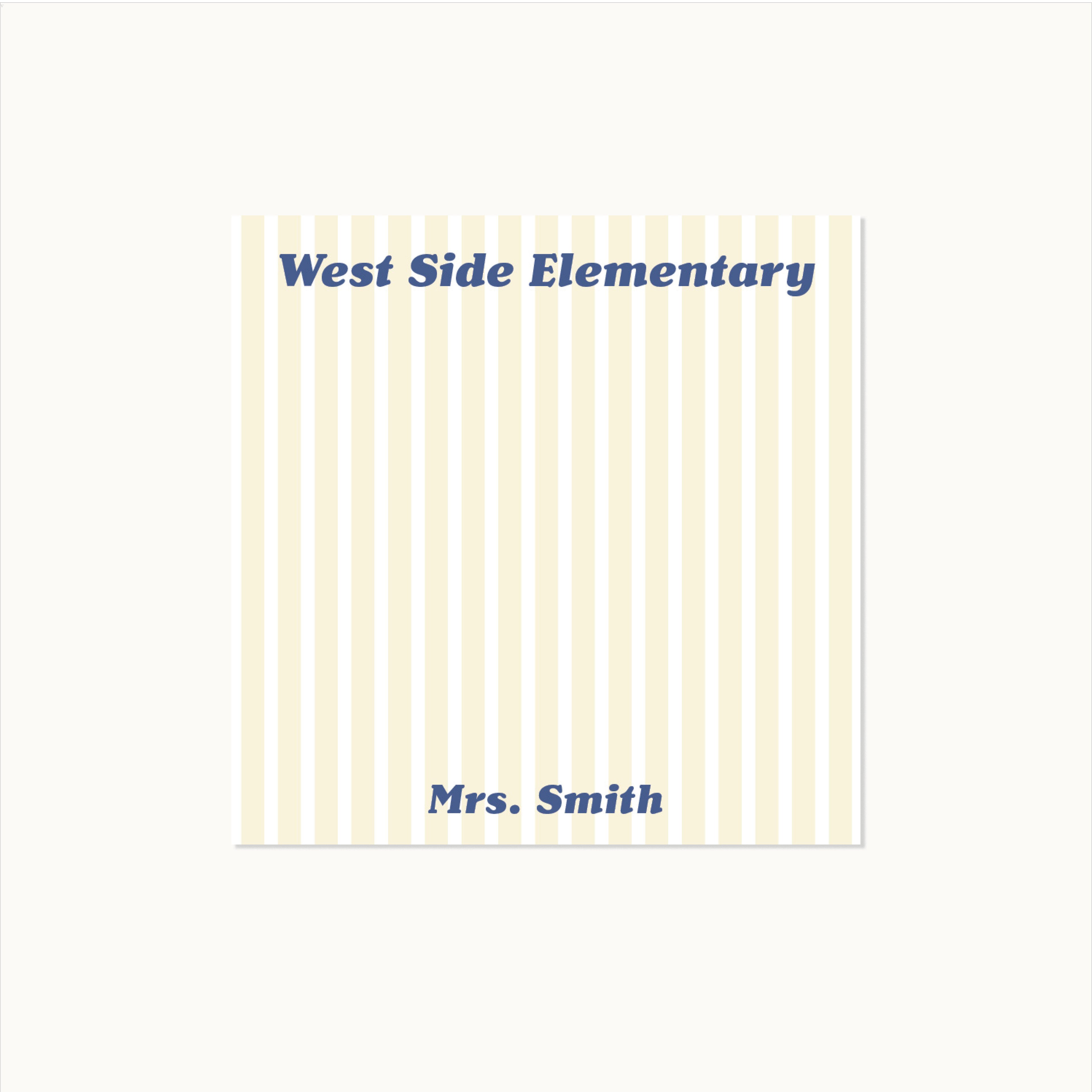Stripe School Notepad