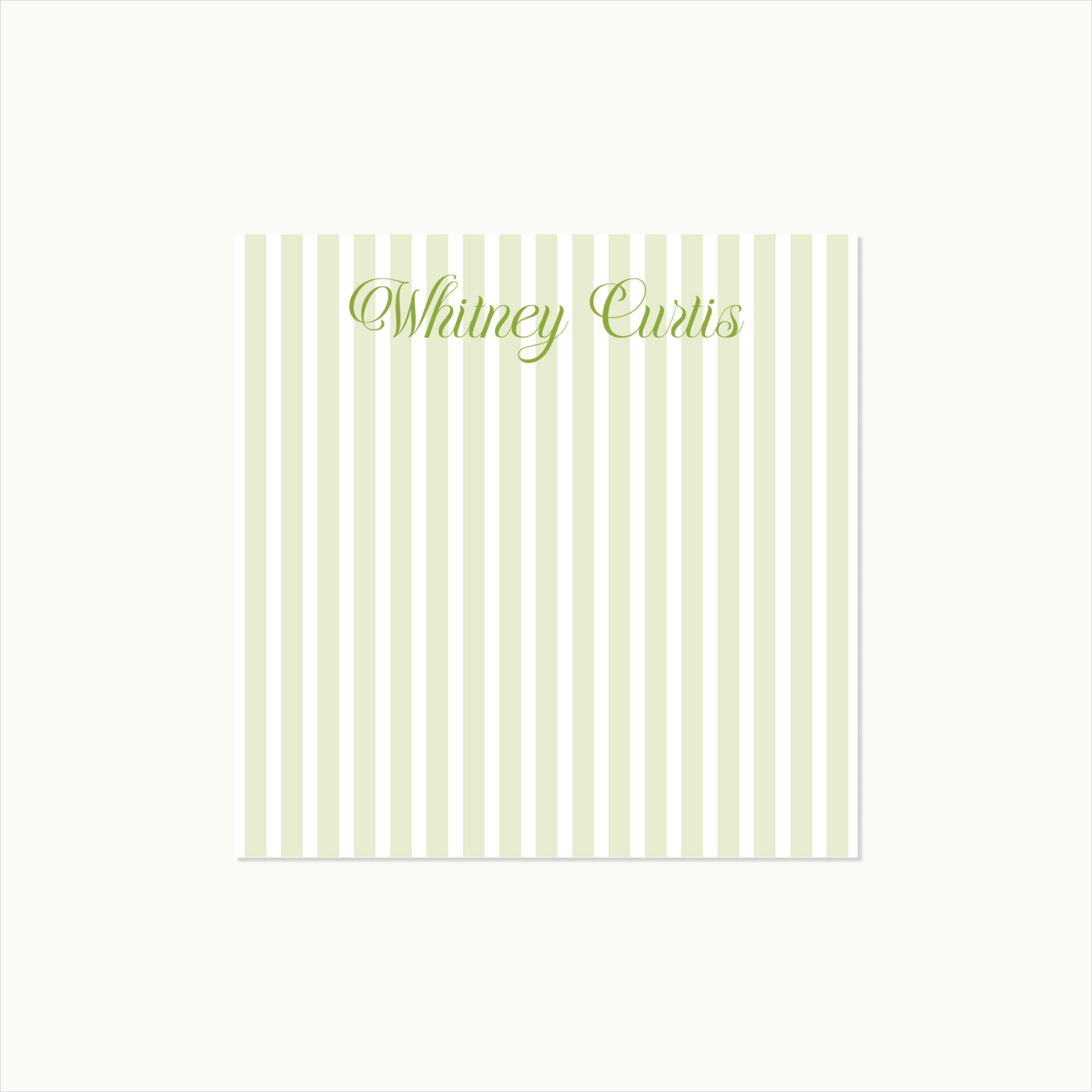 Personalized Stripe Notepad
