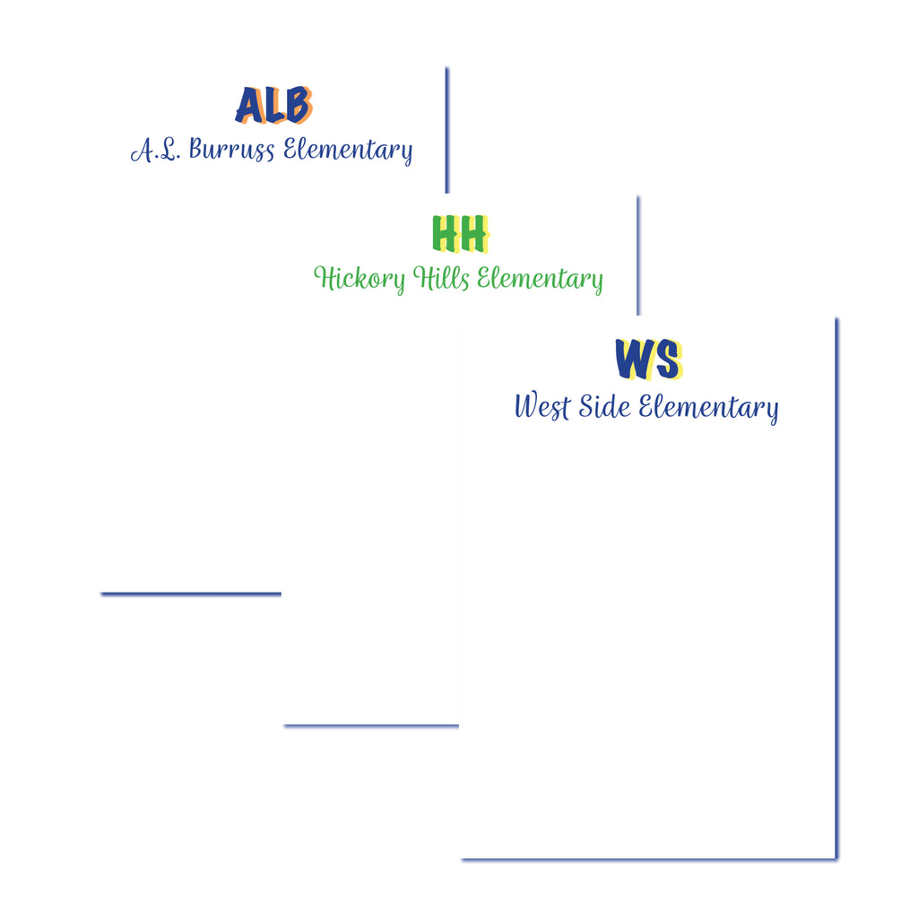 Elementary School Initial Notepad