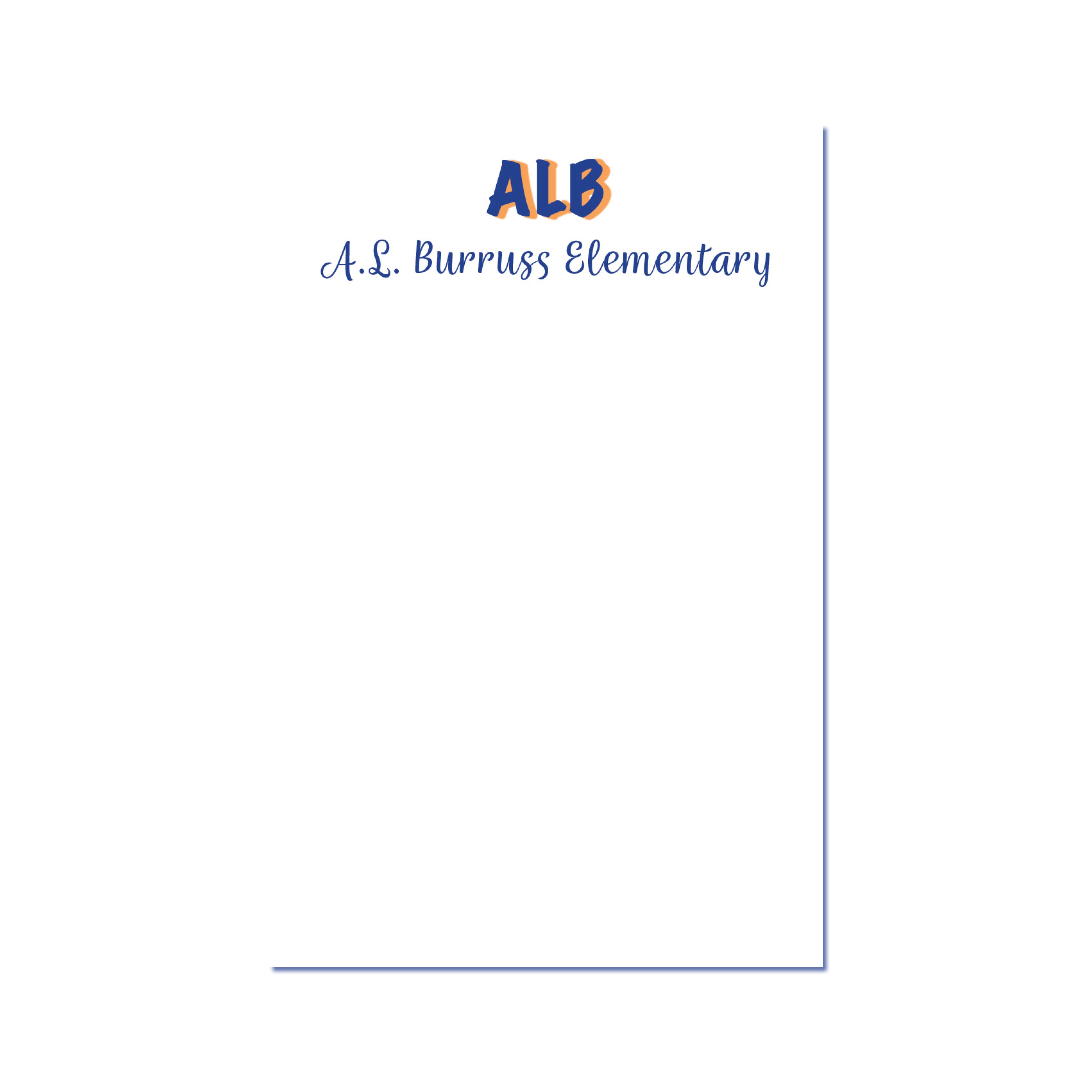 Elementary School Initial Notepad