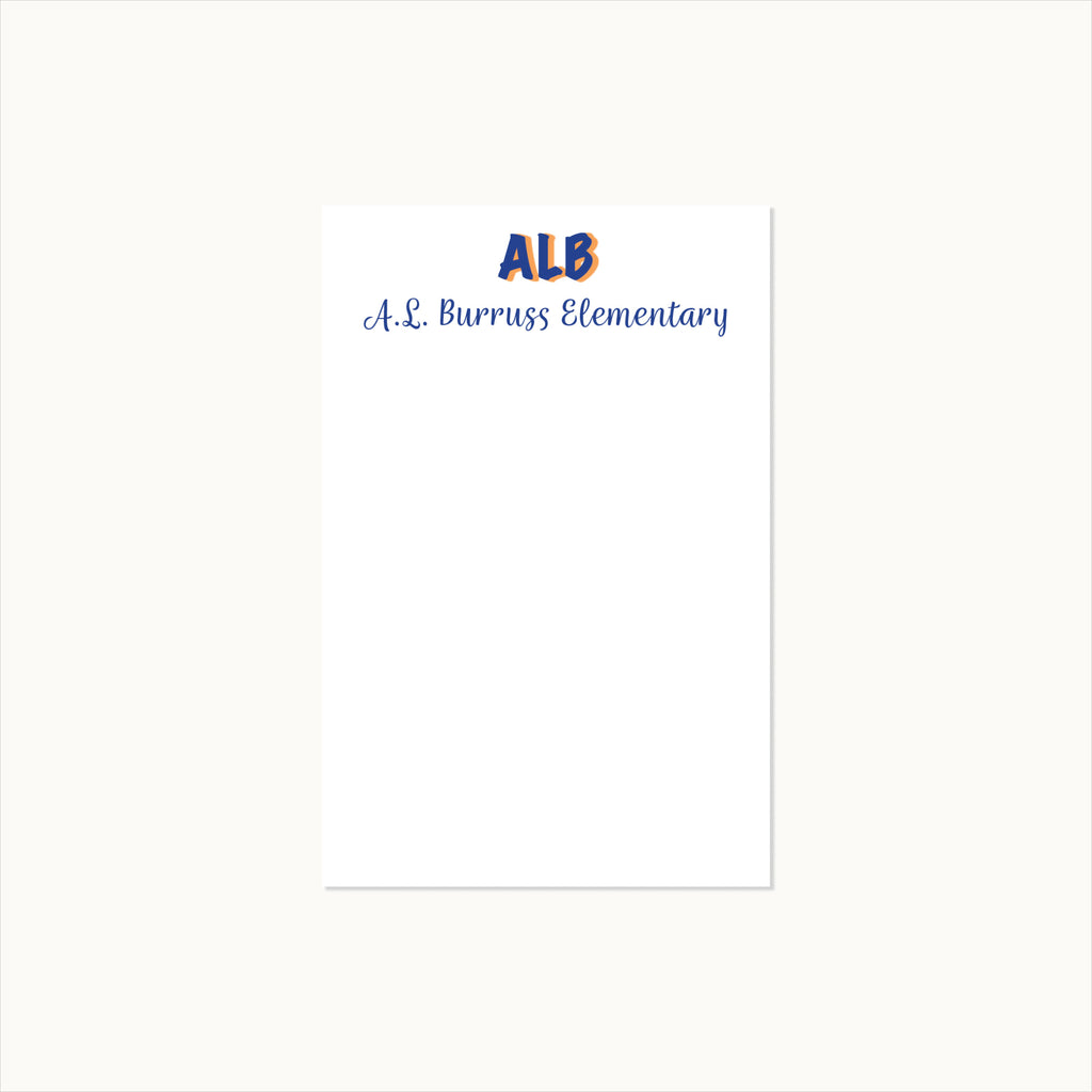 Elementary School Initial Notepad