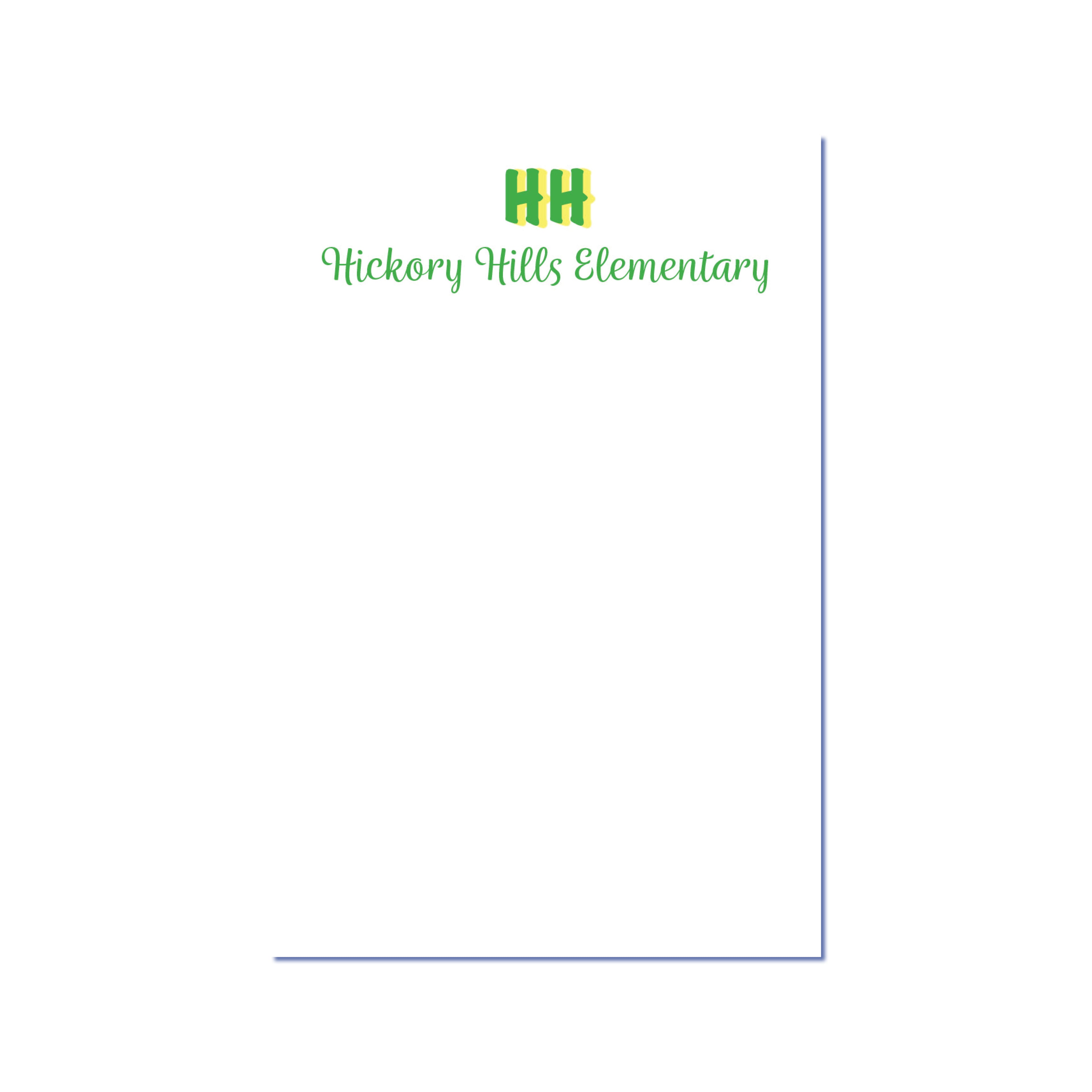 Elementary School Initial Notepad