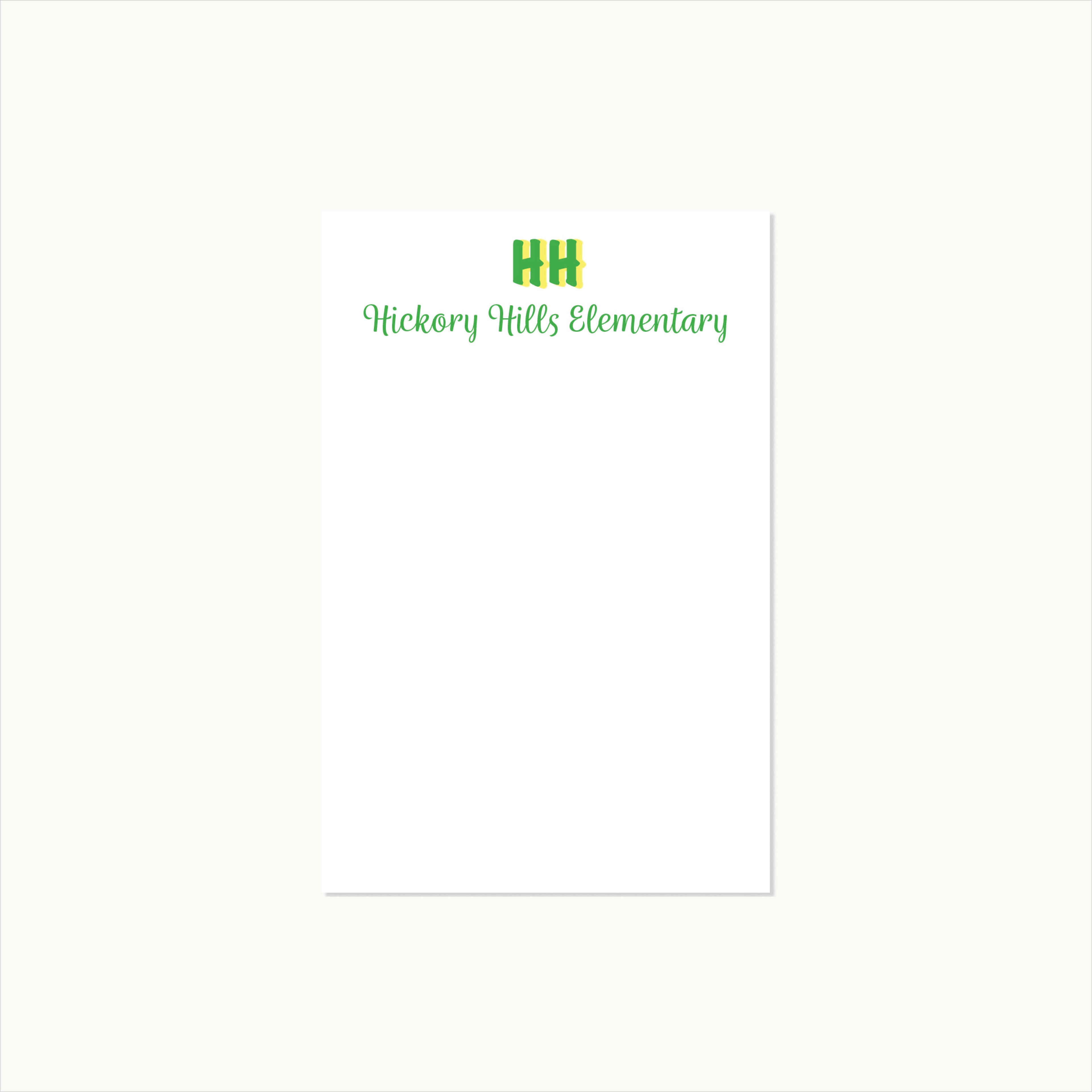 Elementary School Initial Notepad