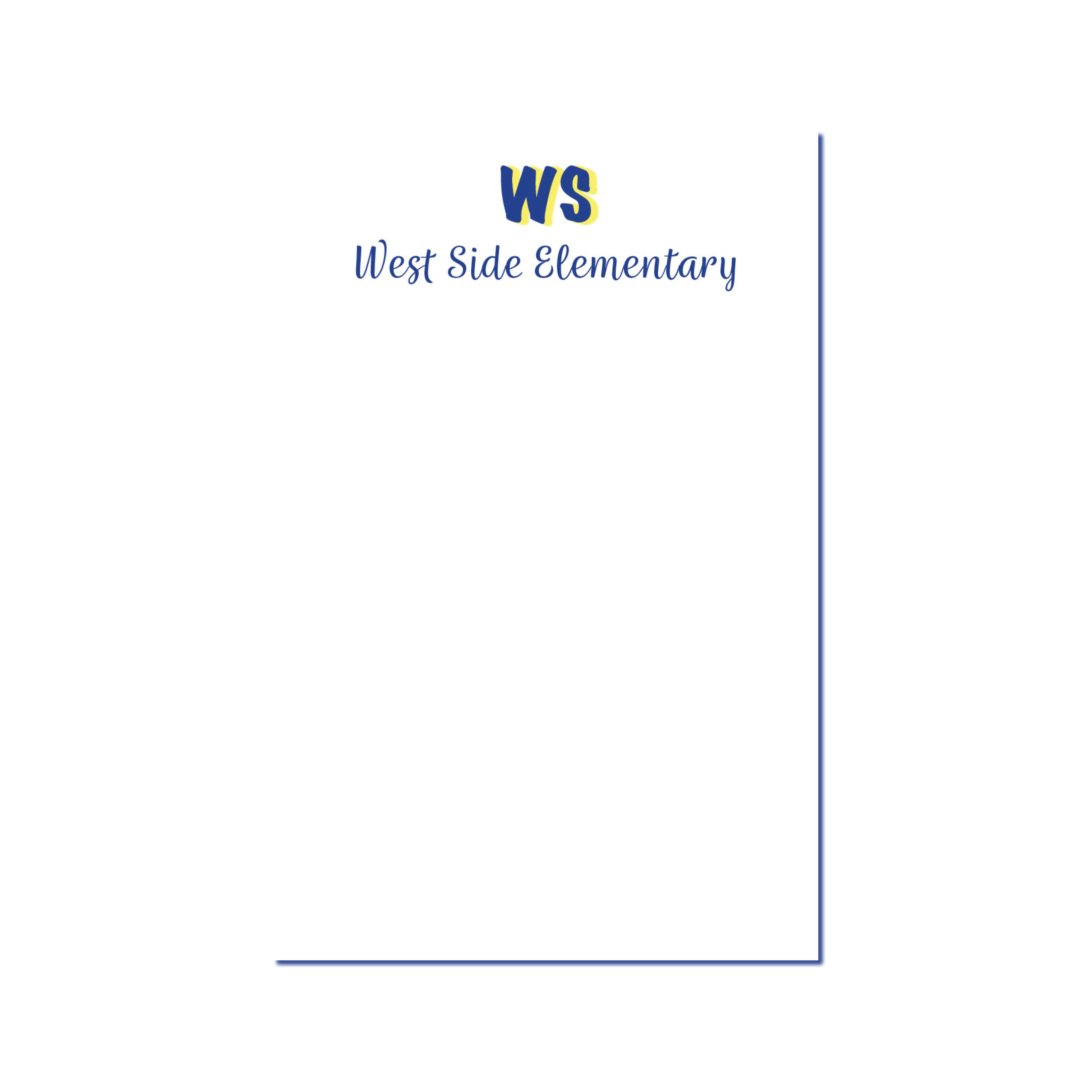 Elementary School Initial Notepad