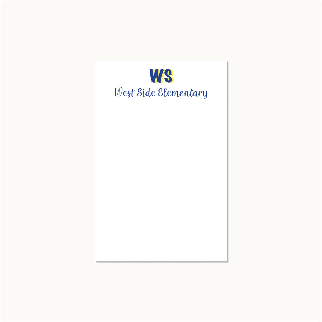 Elementary School Initial Notepad