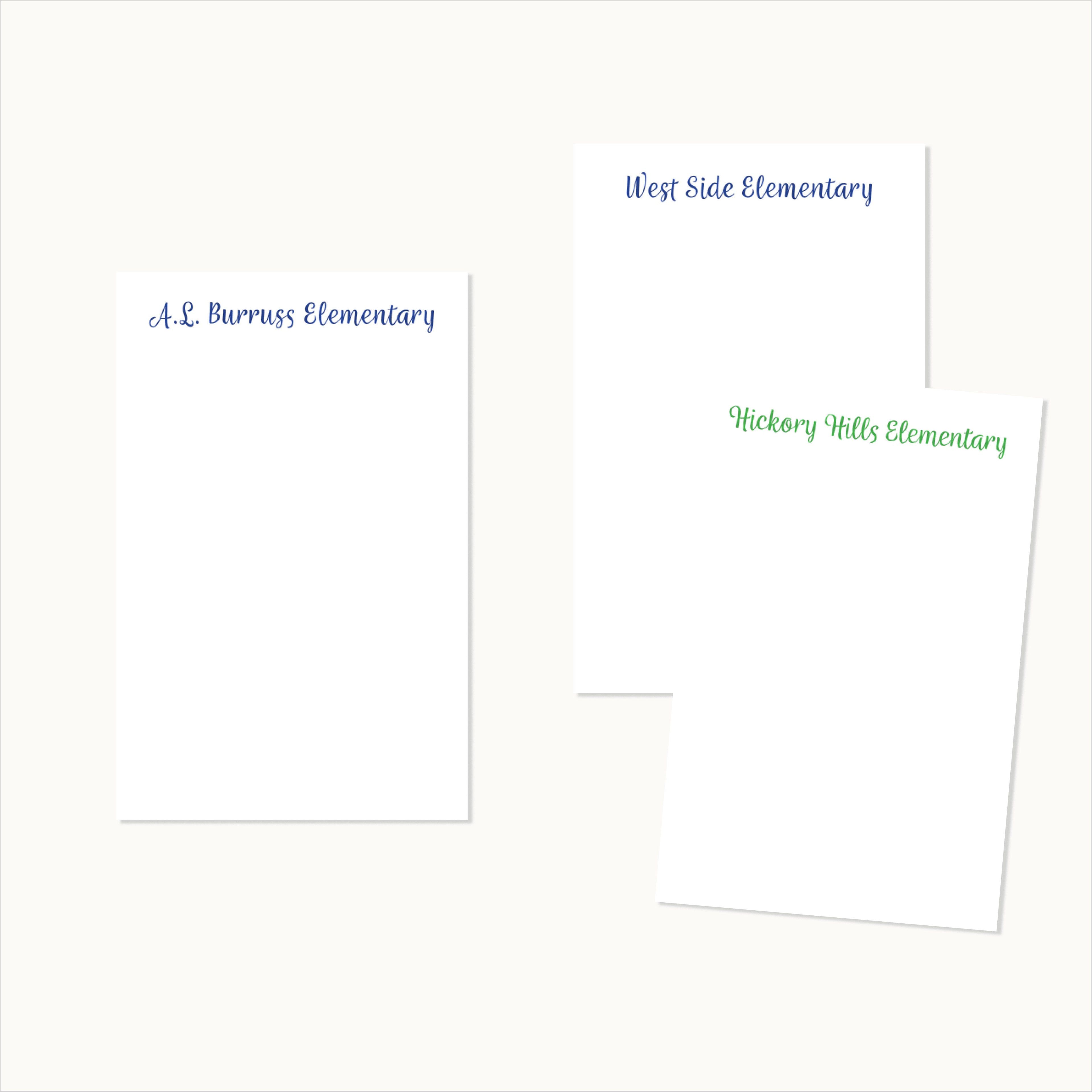 Elementary School Notepad