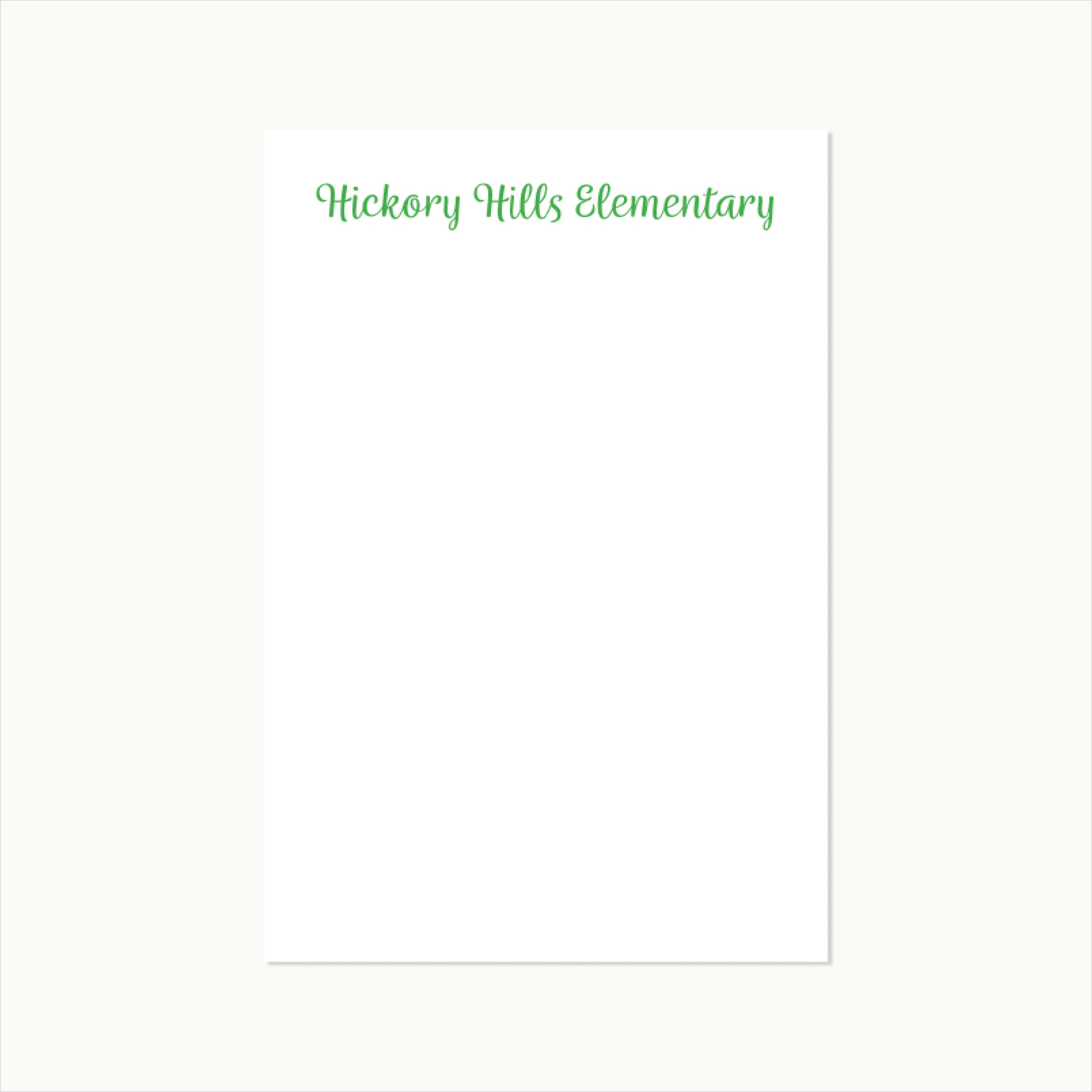 Elementary School Notepad