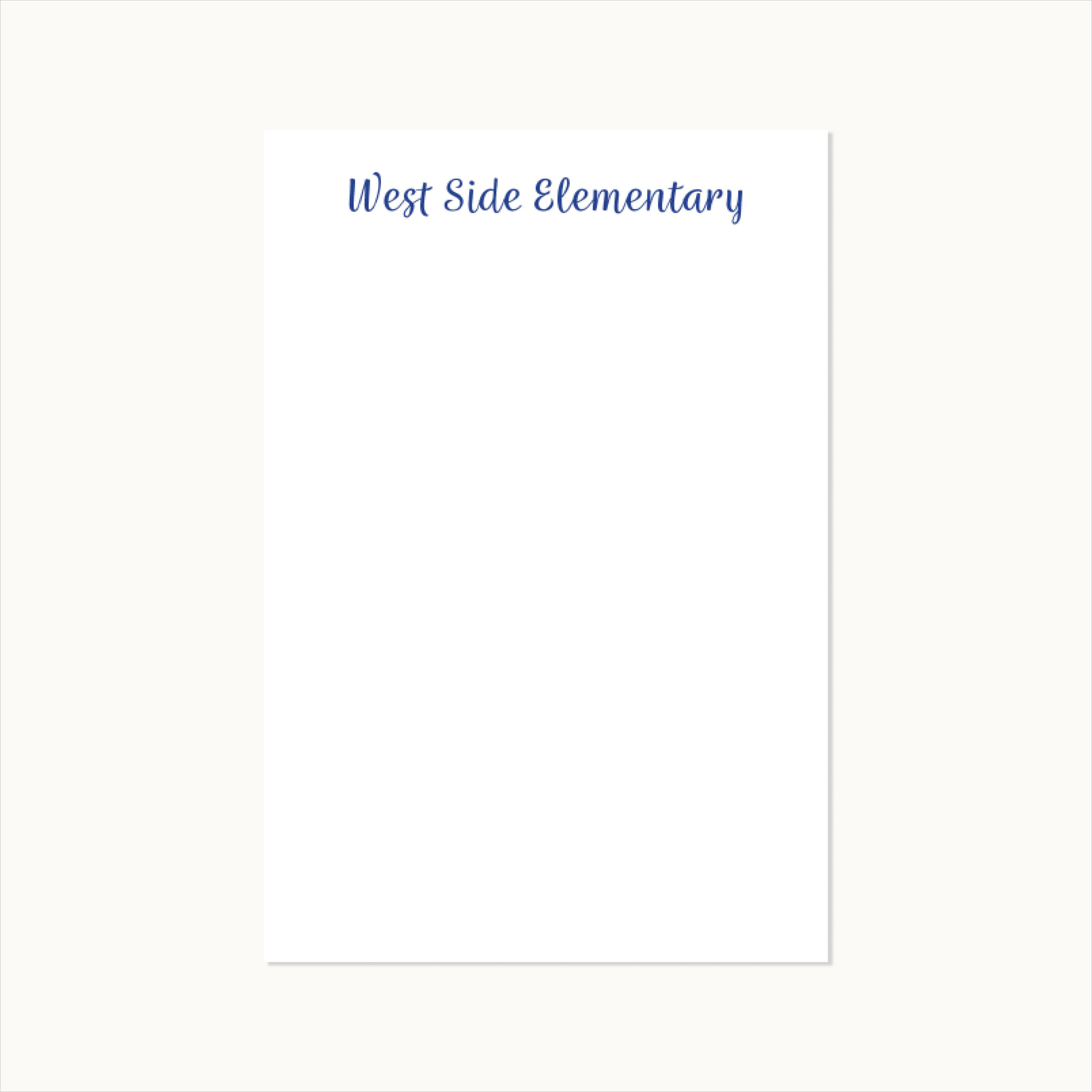 Elementary School Notepad