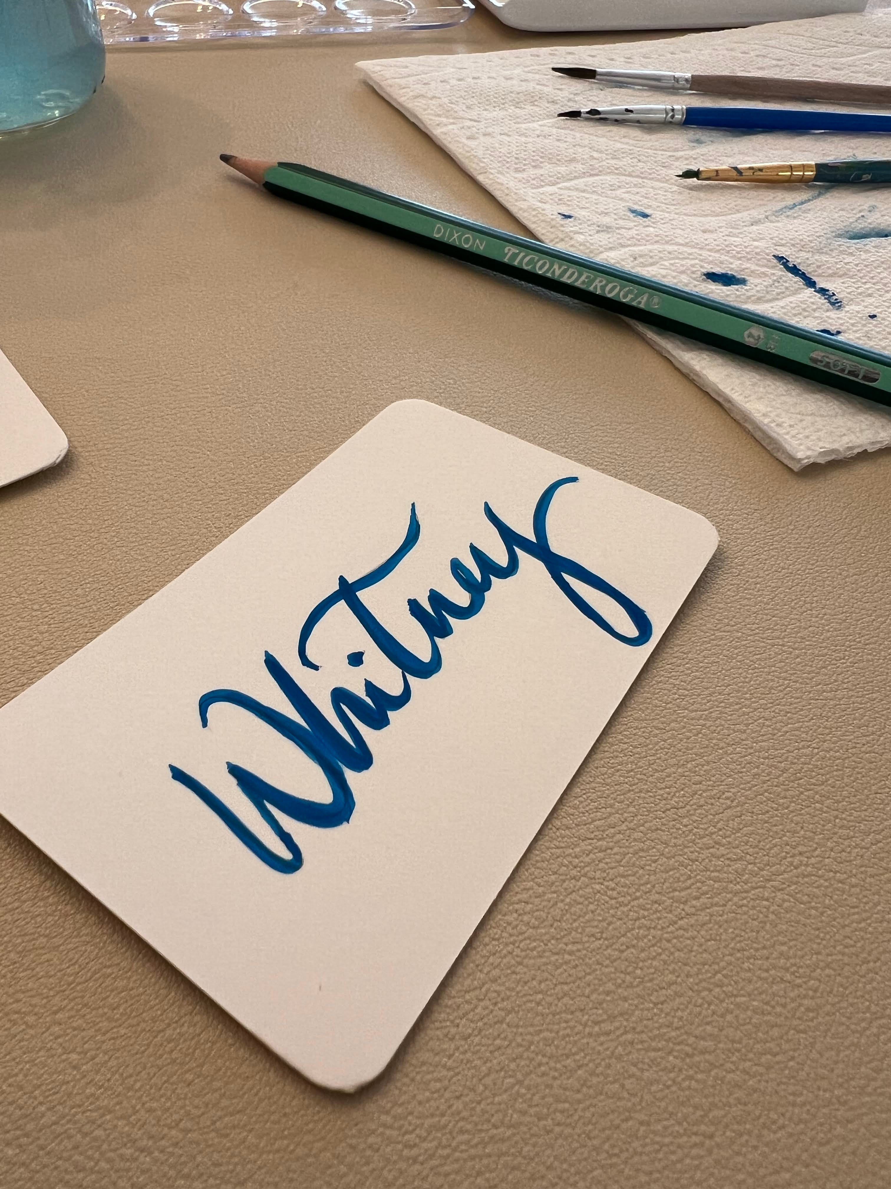 Hand Lettered Place Cards