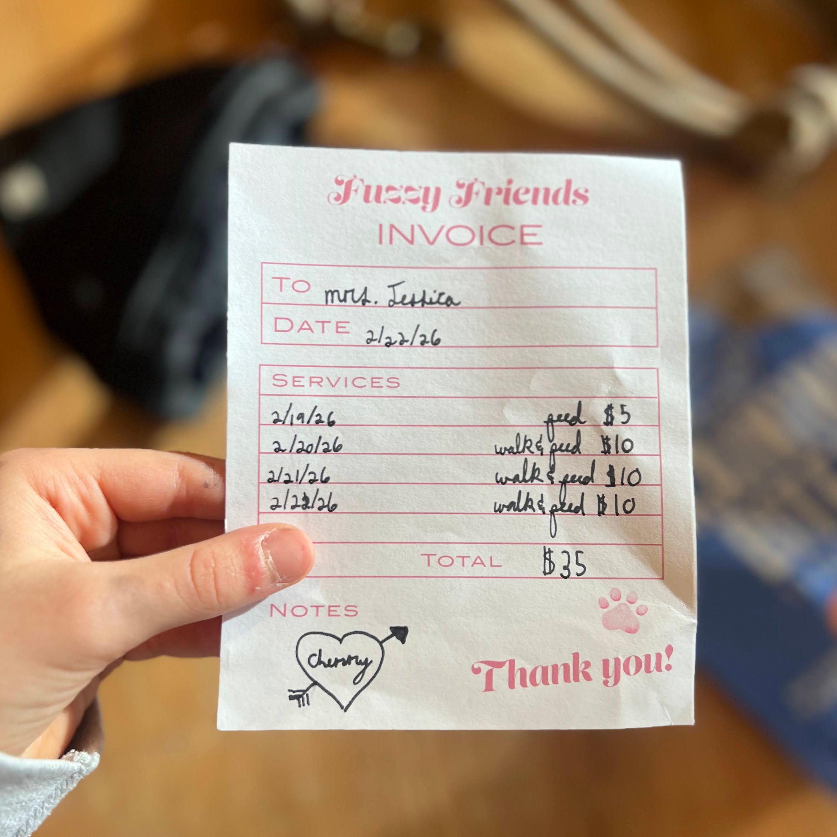 Kids Business Invoice