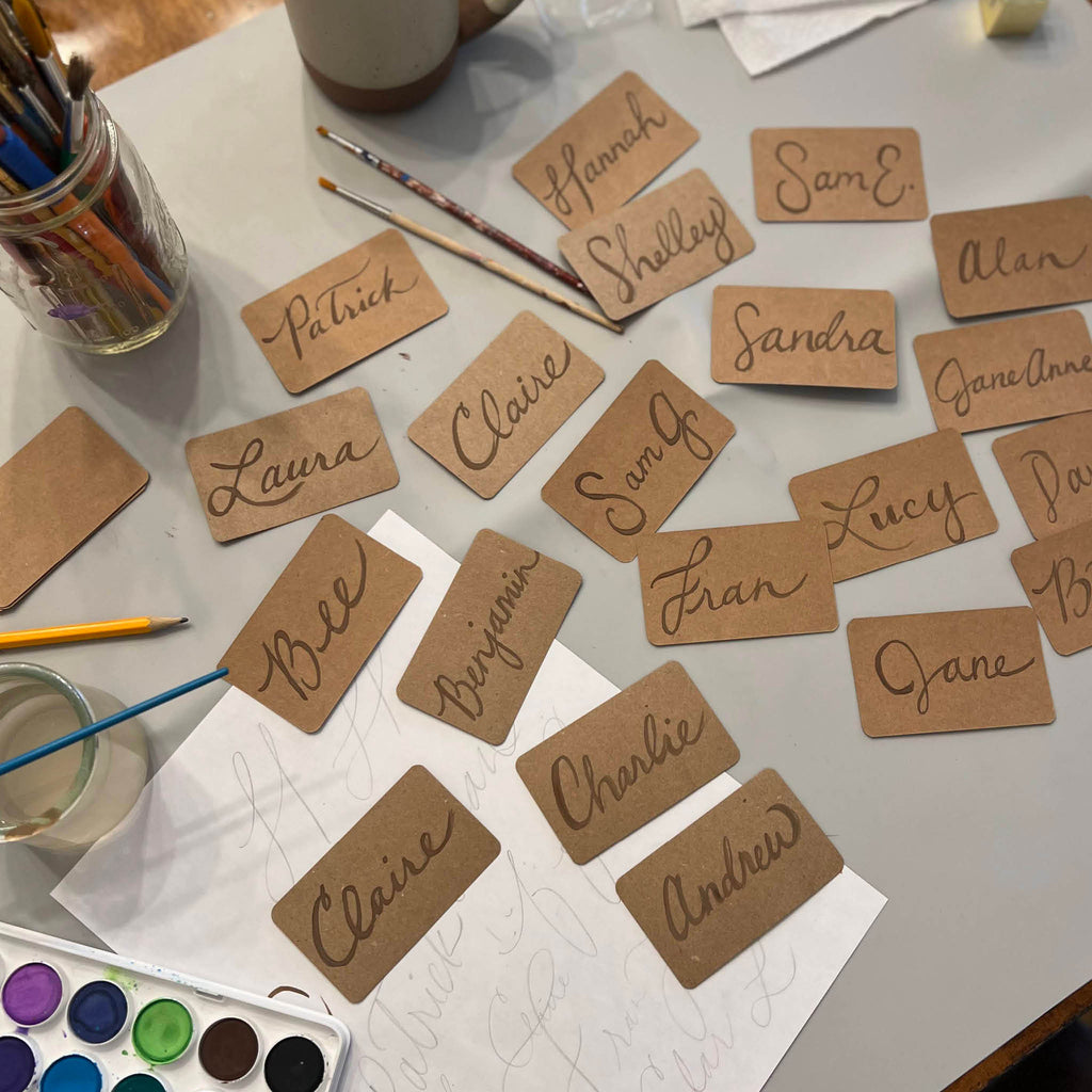 Hand Lettered Place Cards