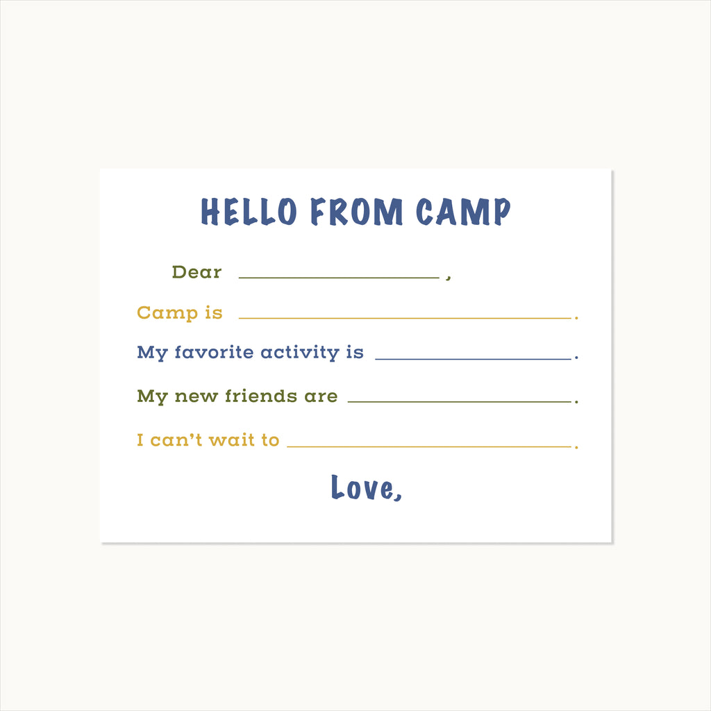 Hello from Camp Stationery Set