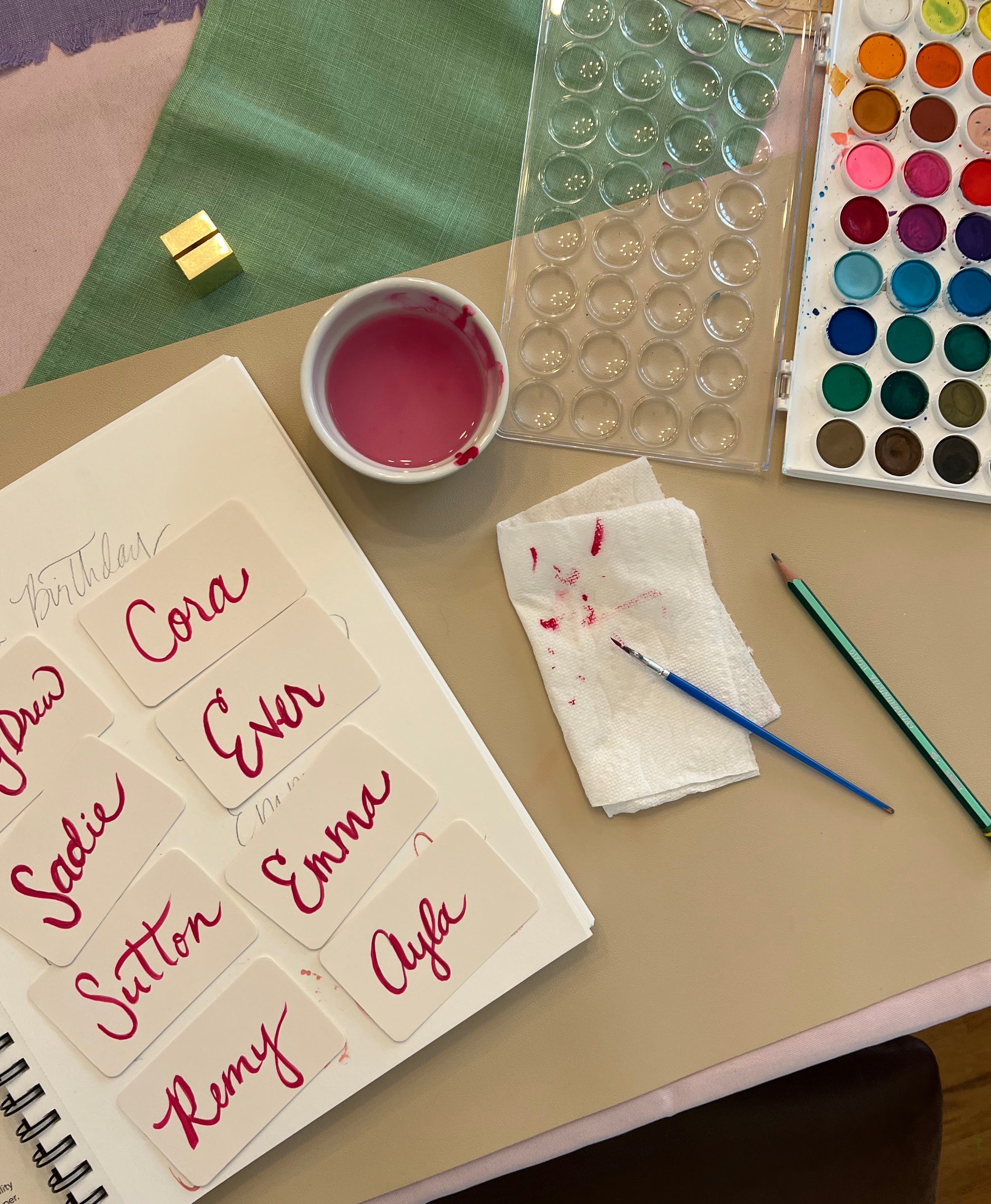 Hand Lettered Place Cards